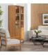 VITRINA NATURAL DM-MADERA 84,50 X 42,50 X 198 CM