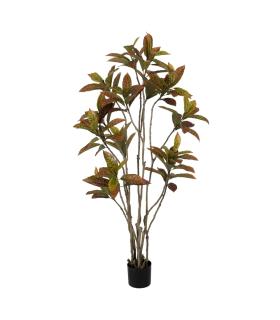 PLANTA CROTON ROJO GOMA DECORACIÓN 150 CM