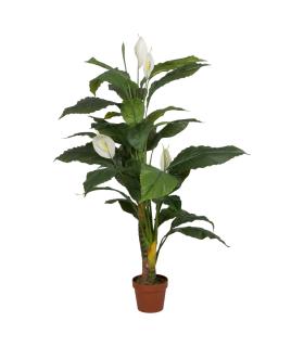 PLANTA VERDE-BLANCO POLIETILENO JARDÍN 130 CM