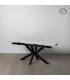 MESA EXTENSIBLE BLANCO-NEGRO 170 X 90 X 76 CM