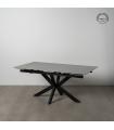 MESA EXTENSIBLE GRIS-NEGRO 170 X 90 X 76 CM