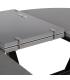 MESA EXTENSIBLE GRIS-NEGRO 120 X 120 X 75 CM