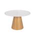 MESA COMEDOR BLANCO-NATURAL 120 X 120 X 75 CM