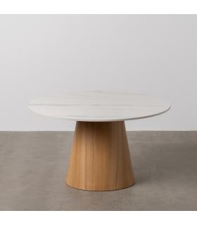 MESA CENTRO BLANCO-NATURAL 80 X 80 X 45 CM