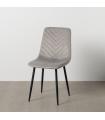 SILLA GRIS CLARO TERCIOPELO CONTRACT 45 X 51 X 88,50 CM