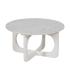 MESA CENTRO BLANCO MÁRMOL/MADERA SALÓN 75 X 75 X 40 CM