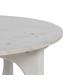 MESA CENTRO BLANCO MÁRMOL/MADERA SALÓN 75 X 75 X 40 CM