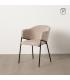SILLA BEIGE TEJIDO-METAL 54 X 60 X 78 CM