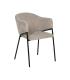 SILLA BEIGE TEJIDO-METAL 54 X 60 X 78 CM