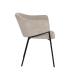 SILLA BEIGE TEJIDO-METAL 54 X 60 X 78 CM