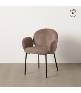 SILLA TAUPE TEJIDO-METAL 66 X 60 X 79 CM