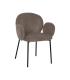 SILLA TAUPE TEJIDO-METAL 66 X 60 X 79 CM