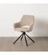 SILLA BEIGE GIRATORIO TEJIDO-METAL 59,50 X 62 X 83,50 CM