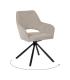 SILLA BEIGE GIRATORIO TEJIDO-METAL 59,50 X 62 X 83,50 CM