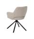 SILLA BEIGE GIRATORIO TEJIDO-METAL 59,50 X 62 X 83,50 CM