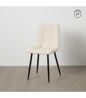 SILLA BLANCO TEJIDO-METAL CONTRACT 44 X 42 X 89 CM