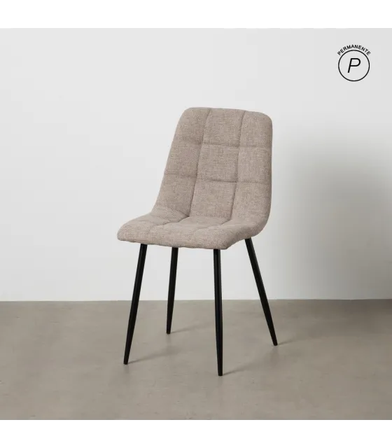 SILLA TAUPE TEJIDO-METAL CONTRACT 44 X 42 X 89 CM