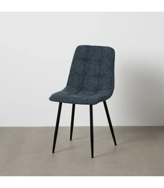 SILLA AZUL TEJIDO-METAL CONTRACT 44 X 42 X 89 CM