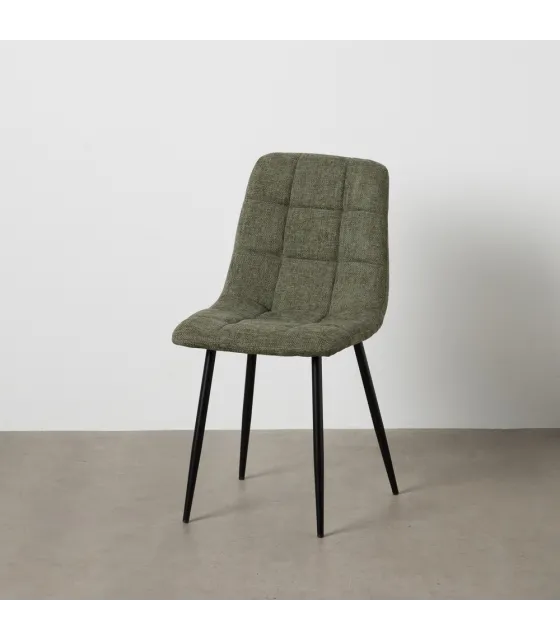 SILLA VERDE TEJIDO-METAL CONTRACT 44 X 42 X 89 CM