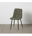 Green fabric-metal contract chair 44 x 42 x 89 cm