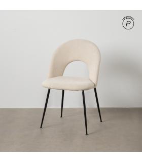 SILLA BLANCO TEJIDO-METAL CONTRACT 49 X 60 X 81 CM