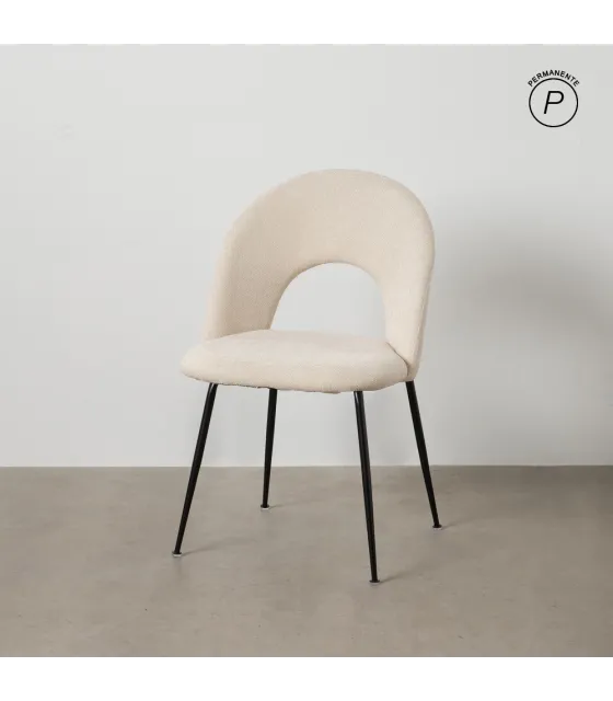 SILLA BLANCO TEJIDO-METAL CONTRACT 49 X 60 X 81 CM