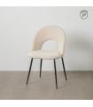 White fabric-metal contract chair 49 x 60 x 81 cm