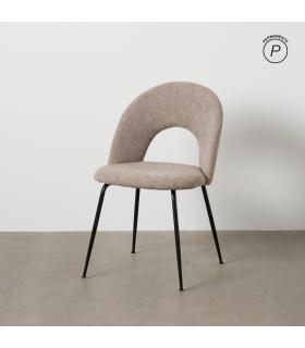 SILLA TAUPE TEJIDO-METAL CONTRACT 49 X 60 X 81 CM