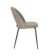 SILLA TAUPE TEJIDO-METAL CONTRACT 49 X 60 X 81 CM