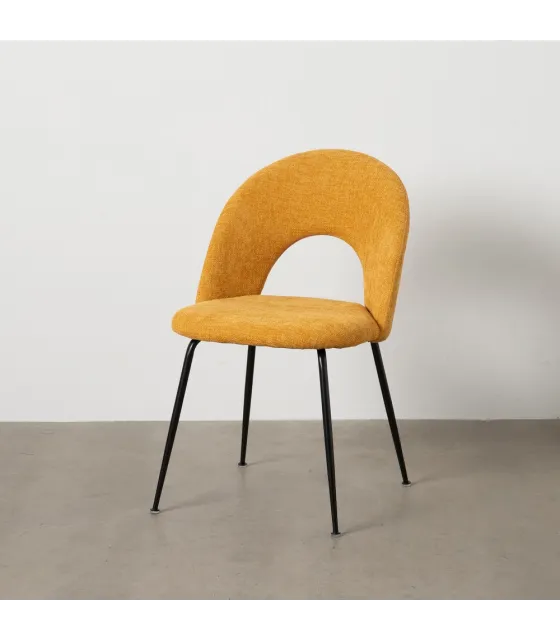SILLA AMARILLO TEJIDO-METAL CONTRACT 49 X 60 X 81 CM