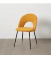 Yellow fabric-metal contract chair 49 x 60 x 81 cm