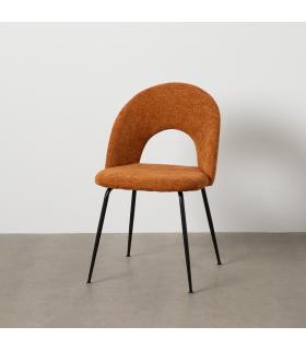 SILLA MARRÓN TEJIDO-METAL CONTRACT 49 X 60 X 81 CM