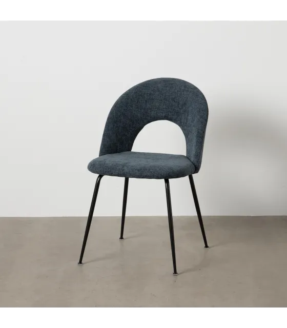 SILLA AZUL TEJIDO-METAL CONTRACT 49 X 60 X 81 CM