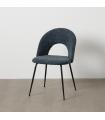 Blue fabric-metal contract chair 49 x 60 x 81 cm