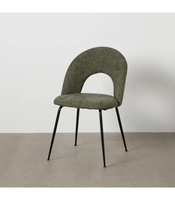 SILLA VERDE TEJIDO-METAL CONTRACT 49 X 60 X 81 CM