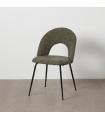 Green fabric-metal contract chair 49 x 60 x 81 cm