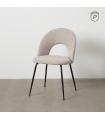 Grey fabric-metal contract chair 49 x 60 x 81 cm