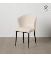 White fabric-metal contract chair 52.5 x 55 x 80 cm