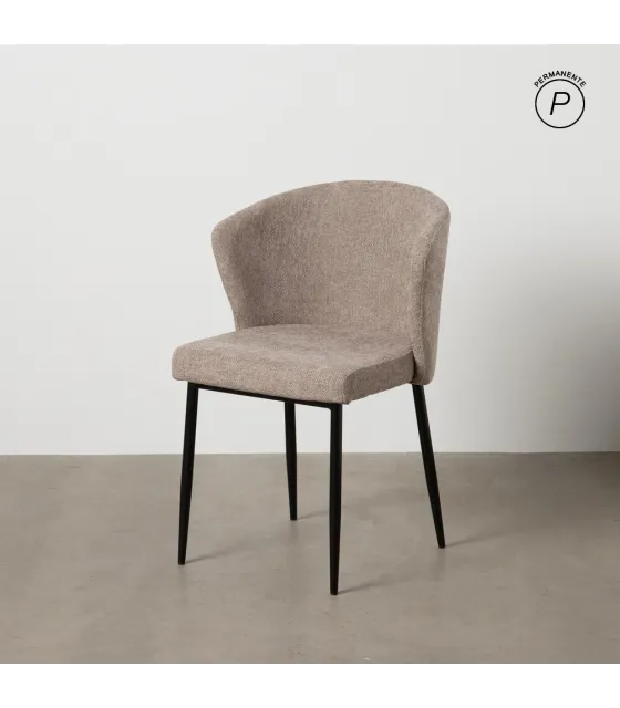 SILLA TAUPE TEJIDO-METAL CONTRACT 52,50 X 55 X 80 CM