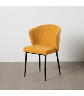 SILLA AMARILLO TEJIDO-METAL CONTRACT 52,50 X 55 X 80 CM