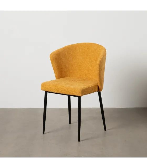 SILLA AMARILLO TEJIDO-METAL CONTRACT 52,50 X 55 X 80 CM