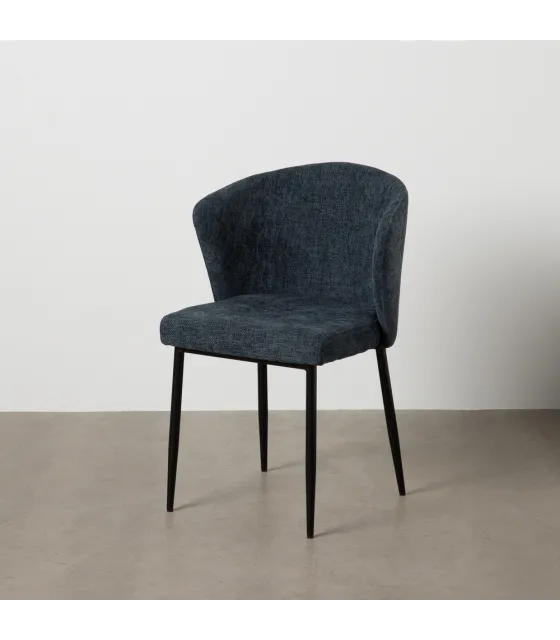 SILLA AZUL TEJIDO-METAL CONTRACT 52,50 X 55 X 80 CM