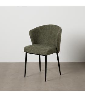 SILLA VERDE TEJIDO-METAL CONTRACT 52,50 X 55 X 80 CM