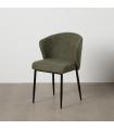 Green fabric-metal contract chair 52.5 x 55 x 80 cm
