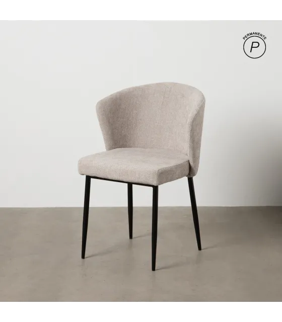 SILLA GRIS TEJIDO-METAL CONTRACT 52,50 X 55 X 80 CM