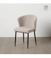 Grey fabric-metal contract chair 52.5 x 55 x 80 cm