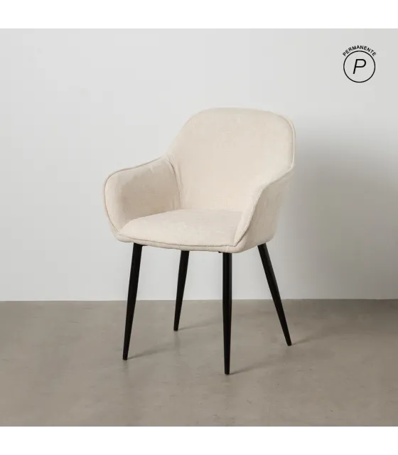 SILLA BLANCO TEJIDO-METAL CONTRACT 61 X 59,50 X 83 CM