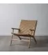 Wooden brown armchair Teka / Skin 74 x 78 x 75 cm