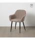 SILLA TAUPE TEJIDO-METAL CONTRACT 61 X 59,50 X 83 CM