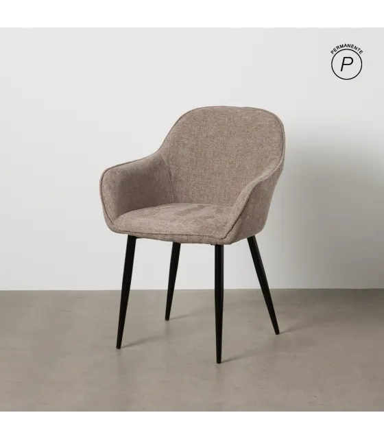 SILLA TAUPE TEJIDO-METAL CONTRACT 61 X 59,50 X 83 CM